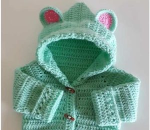 Crochet Baby Jacket With Hood