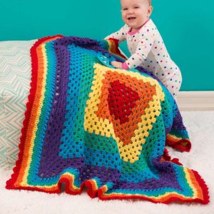 Baby blanket Rainbow Granny Square