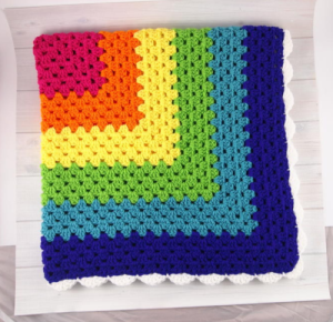 Beautiful Rainbow Granny Square