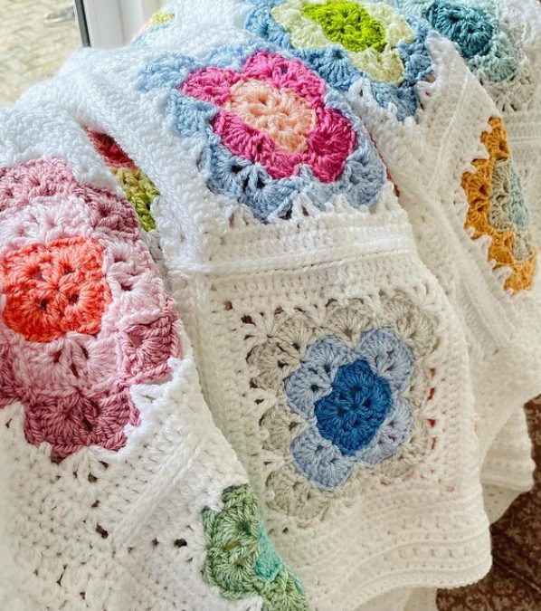 Beautiful Shells Blanket Handmade Learning Here