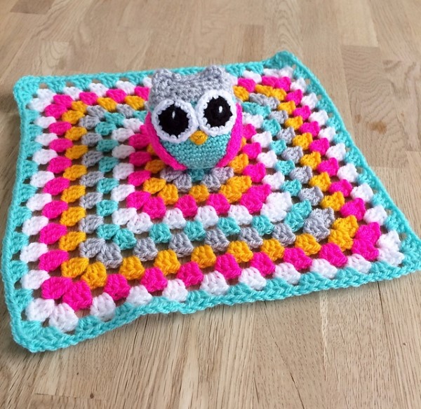 Owl baby blanket handmade learning here