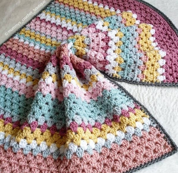 Granny Stripe Blanket - Handmade Learning Here