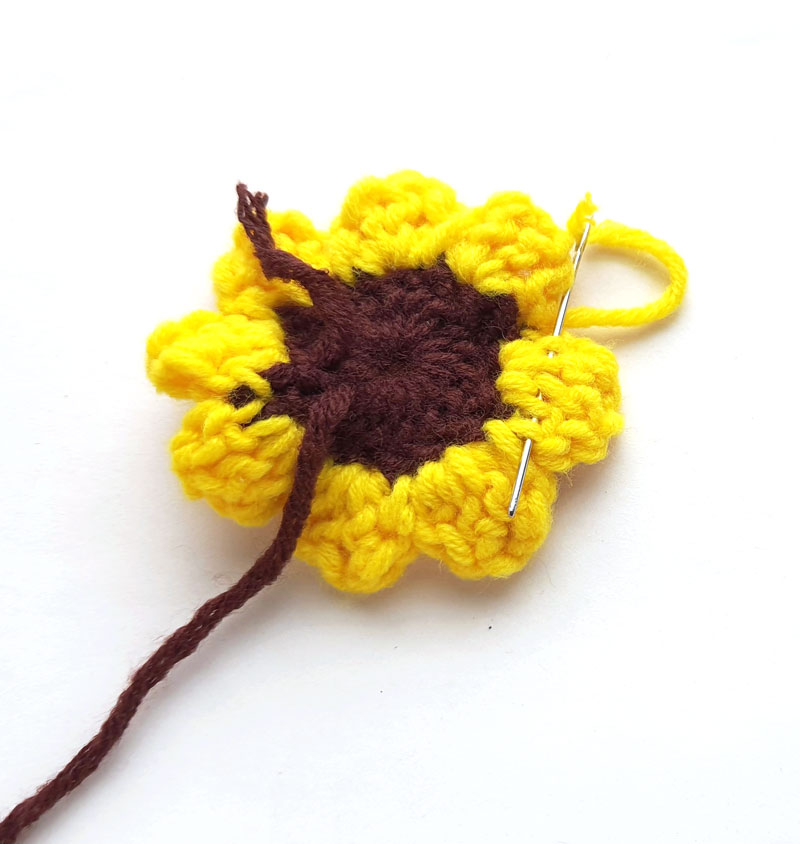 Crochet Sunflower - Handmade Learning Here