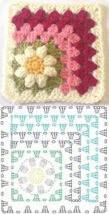 Mitered Flower Square - Handmade Learning Here