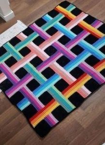 Woven Ribbon Afghan