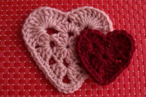 crochet granny heart