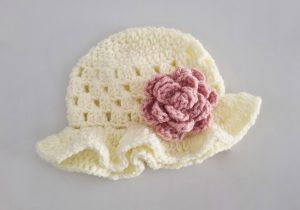 White Spring Crochet Hat
