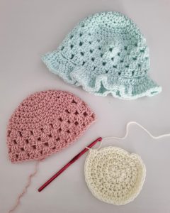 making the Spring Crochet Hat