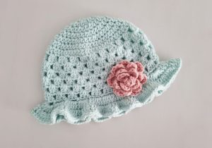 Blue Spring Crochet Hat