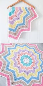 Star Crochet Baby Blanket