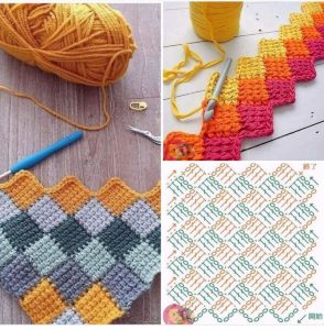 Crochet Entrelac Stitch